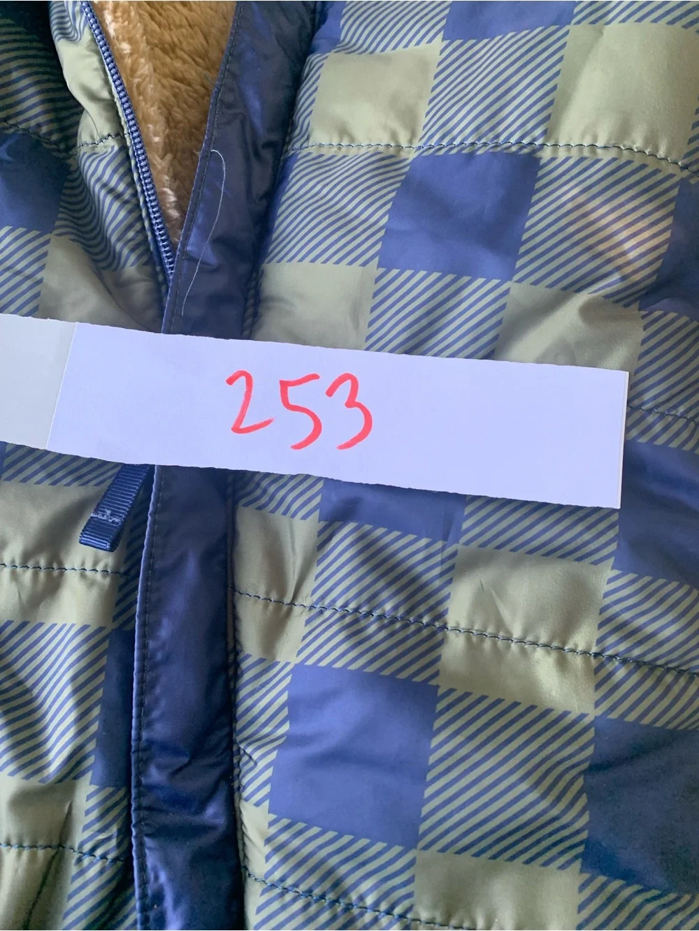 Eddie Bauer Navy Olive Plaid Sherpa Lined Infant Bunting Snowsuit Winter Coat